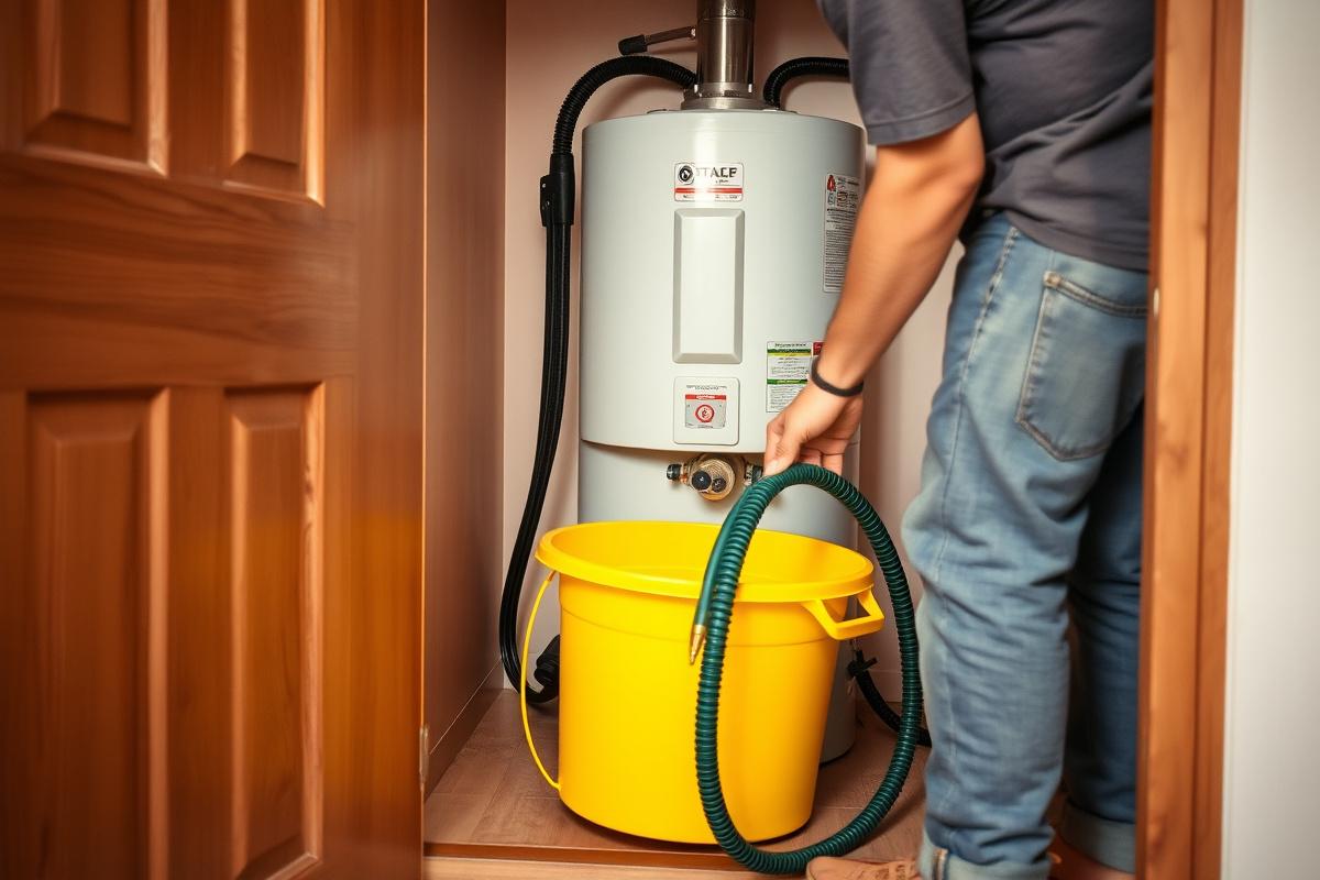 Draining a storage water heater